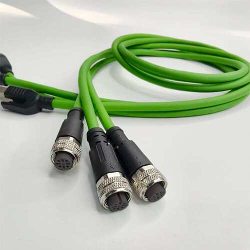 A型4芯母座M12工业航空转rj45对接头母座网线编码线以太网