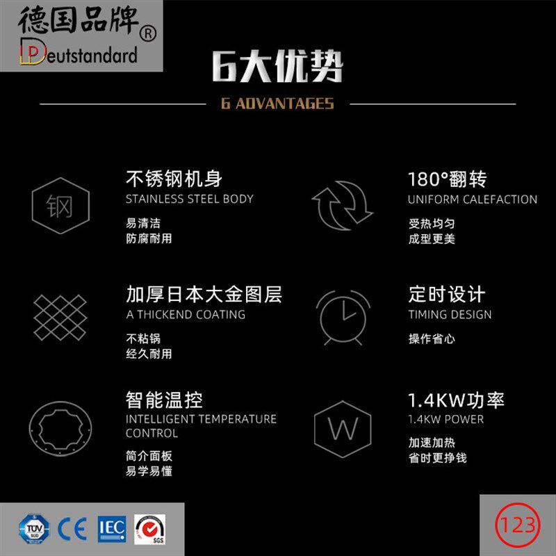 鸡蛋仔机商用台式电热鸡蛋仔器蛋仔机模具不粘锅小吃烘培设备热卖