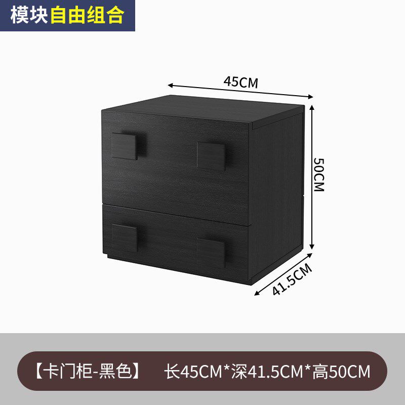 中古风复古卡门柜床头柜卧室收纳储物简约柜子电视柜客厅组合斗柜