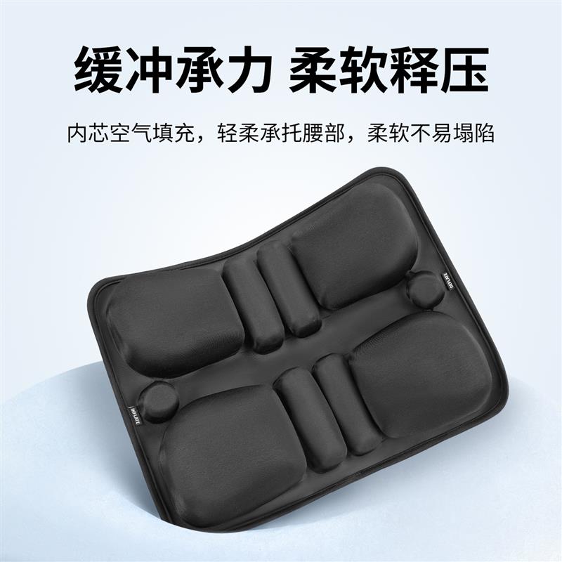 汽车护腰靠垫多功能充气腰靠软硬可调节货车小车背垫办公久坐靠垫