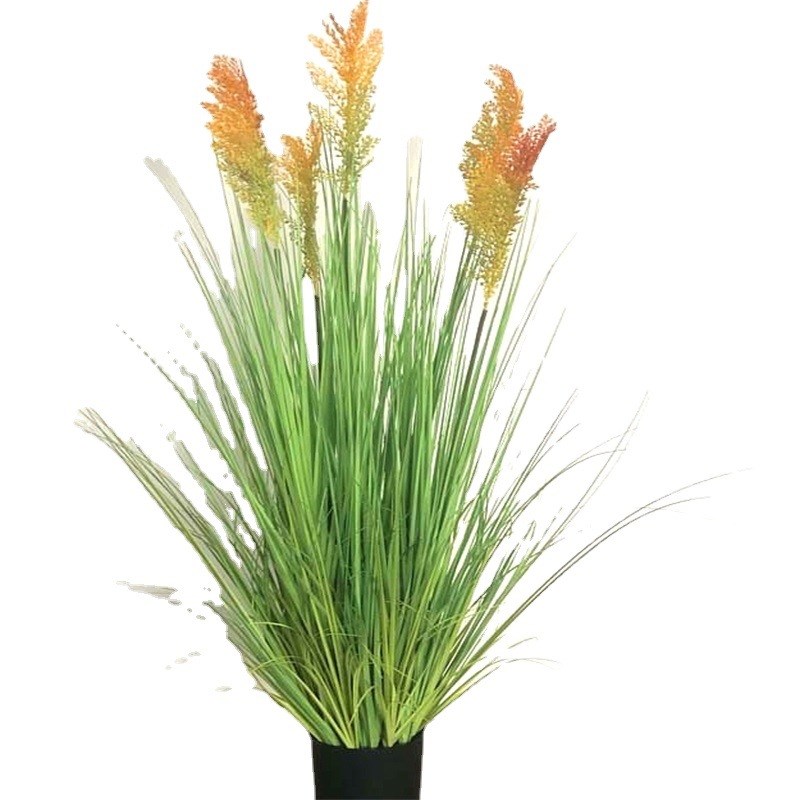 直销仿真草植物盆栽洋葱草芦苇野谷草扫把头景观婚庆厨窗摆件