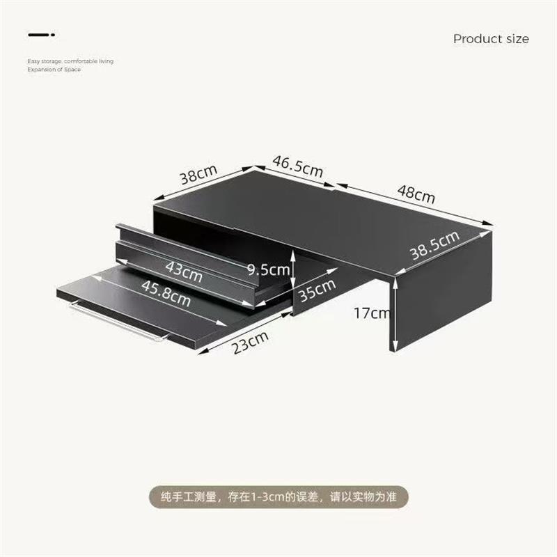 不锈钢抽拉抽屉款微波炉小家电置物架厨房台面收纳延伸料理台储物