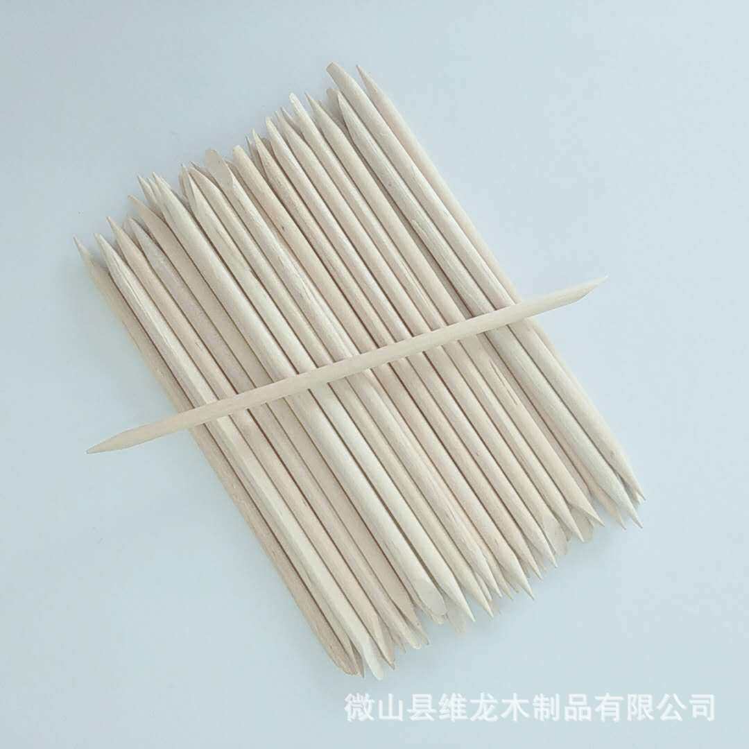 美甲工具 桔木棒木签死皮推11.4cm双头桔木棒100根袋装点钻棒
