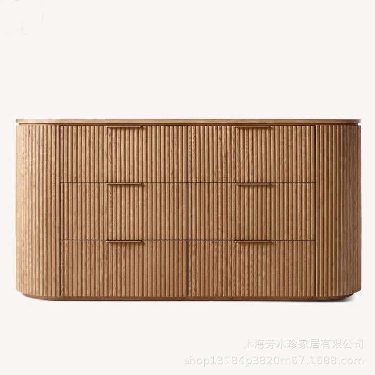 RH美式简约客厅家具实木电视柜斗柜餐边收纳柜外贸出口门厅玄关柜