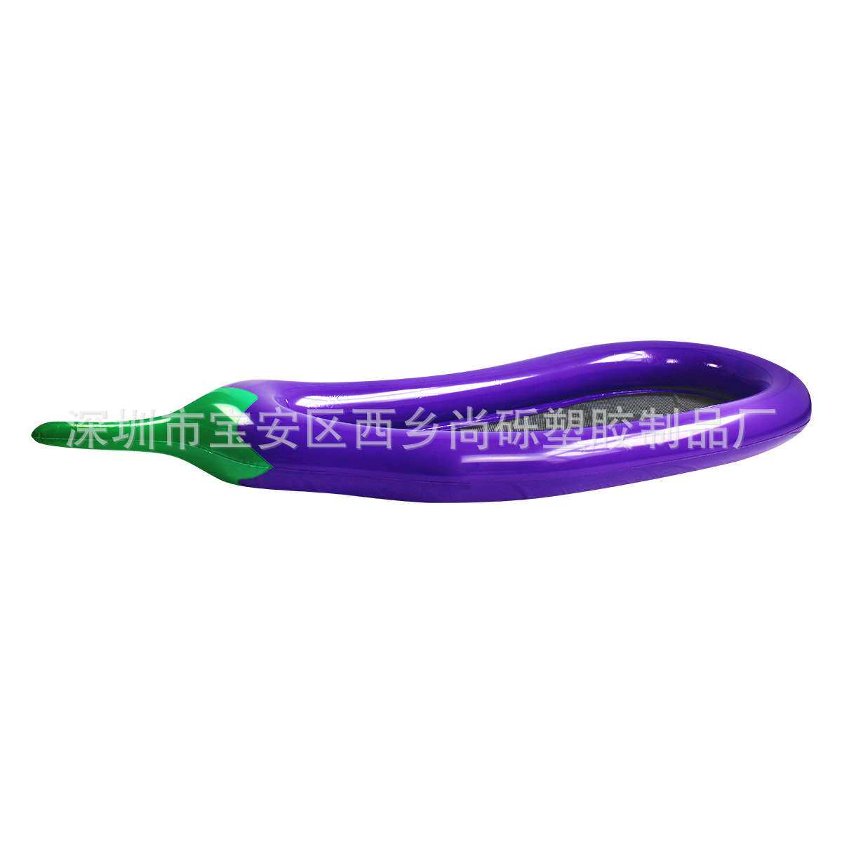 亚马逊供货PVC充气茄子网浮排 成人水上漂浮床泳池茄子网浮床躺椅