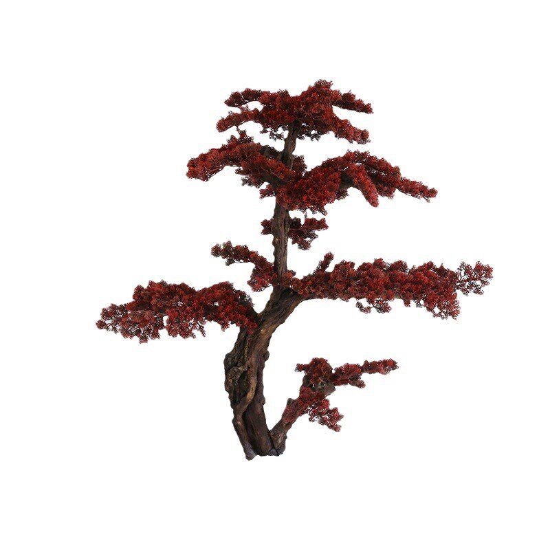 仿真松树迎客松盆栽新中式装饰室内展厅酒店摆件大型景观仿真植物