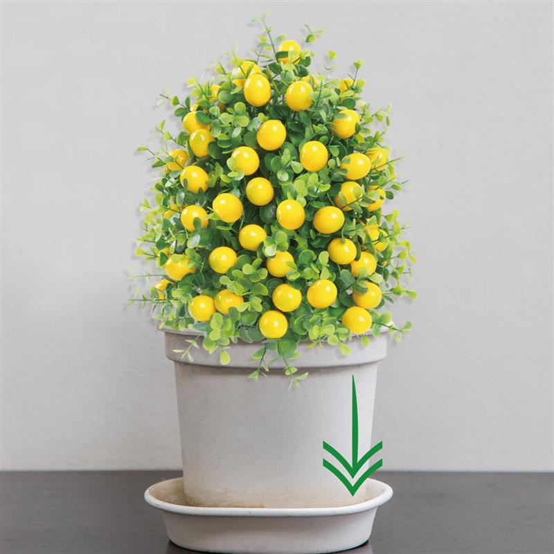 跨境热销仿真花柠檬树地插带地钉花园庭院仿真绿植装饰尤加利果树