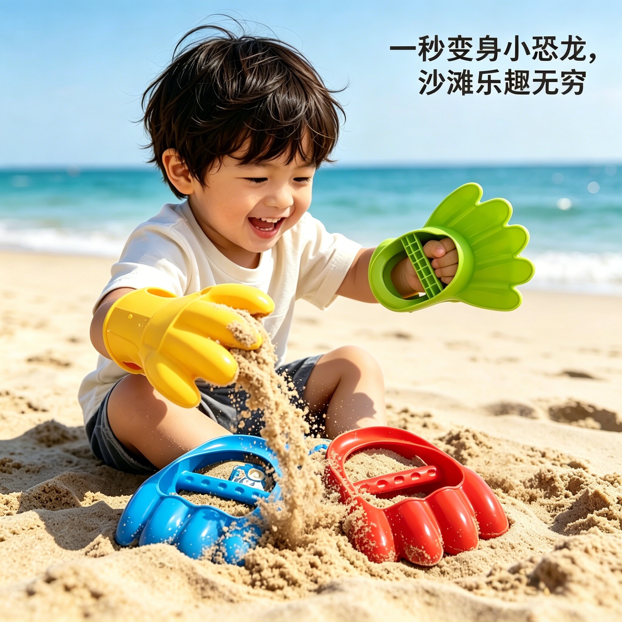 抓握式恐龙爪爪挖沙爪儿童玩具