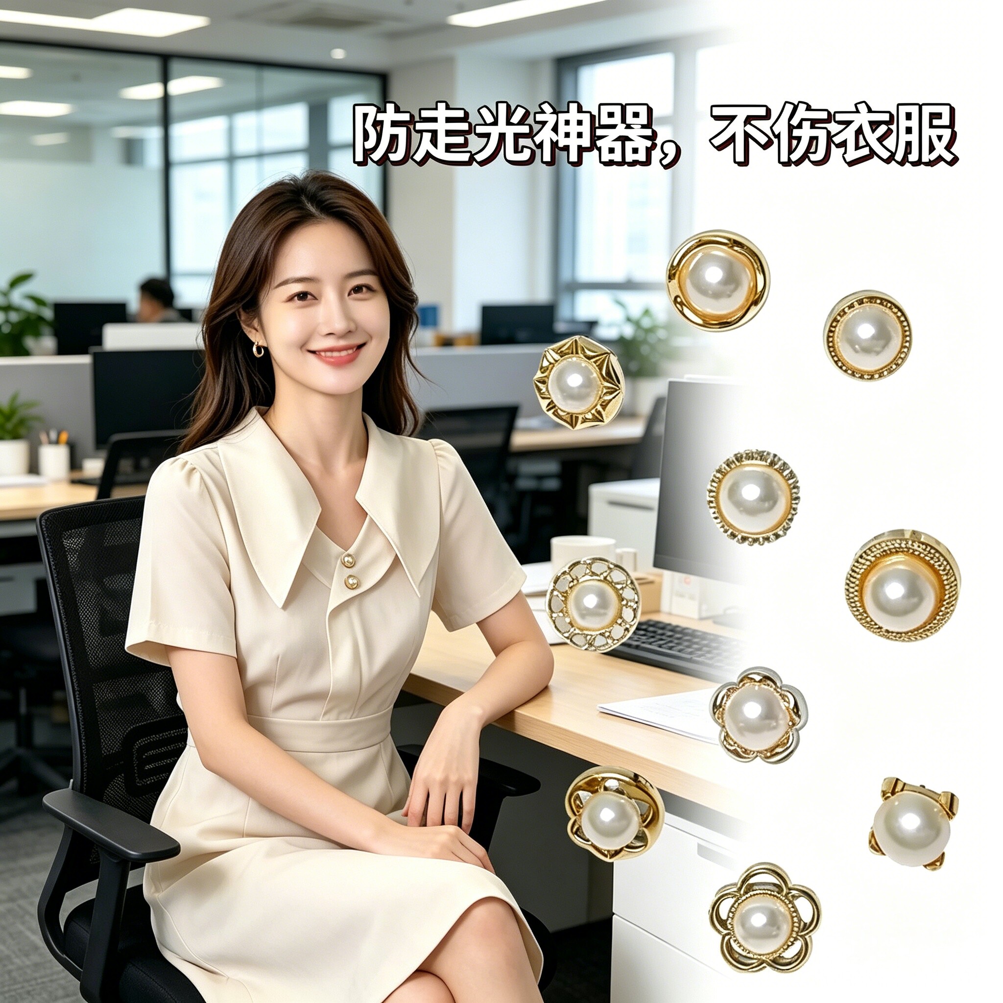 防走光扣子衣服暗扣百搭