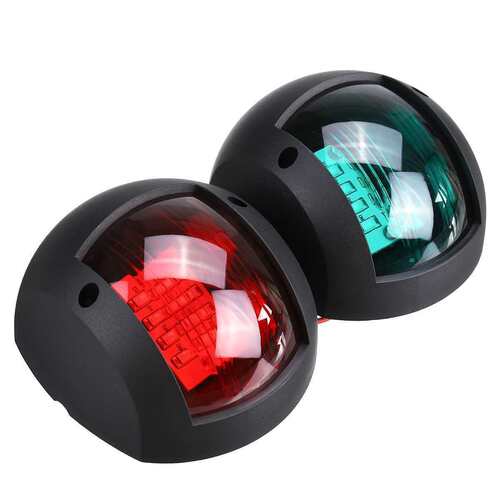 船用12-24V黑白左右舷灯90*77*43.5mm船舶用游艇用灯五金配件LED