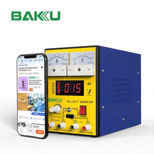 巴酷BK-1501T+直流稳压电源DC电流表笔记本手机维修数显15V1A可调
