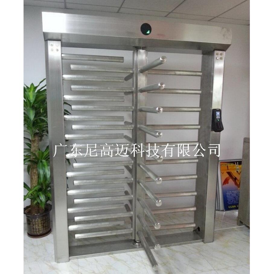 全高栅栏旋转闸门监狱小区加厚管材十字转轴不锈钢智能电动旋转门