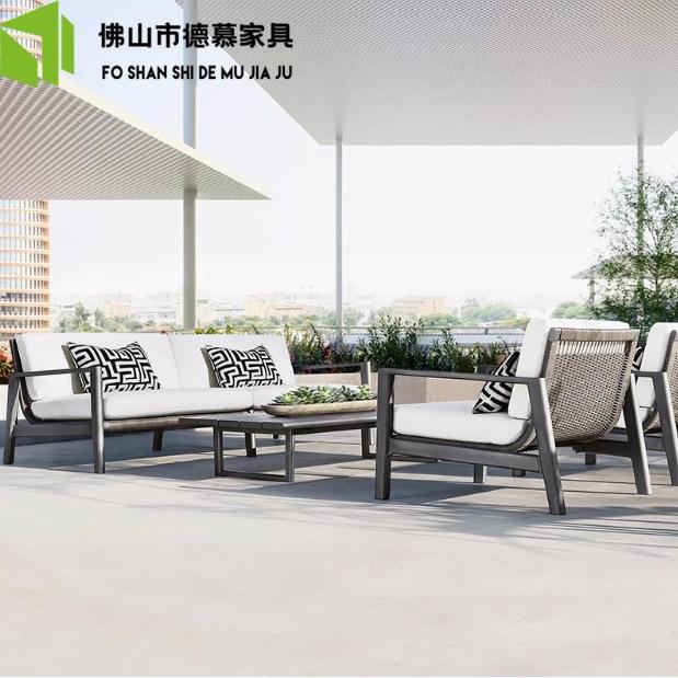 户外休闲藤椅沙发室外花园酒店别墅庭院露台防水防晒酒店家具沙发