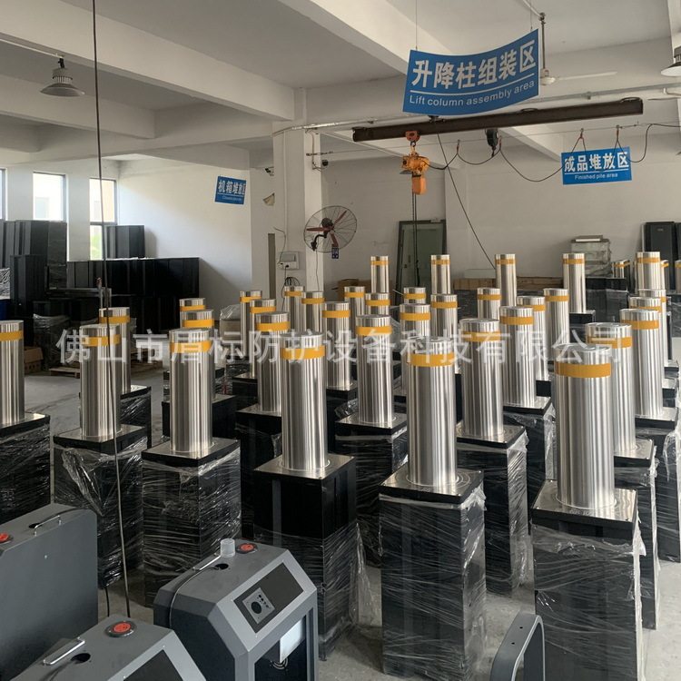 半自动液压升降杆,成都重庆广场景区防撞地桩,电动液压可移动路障