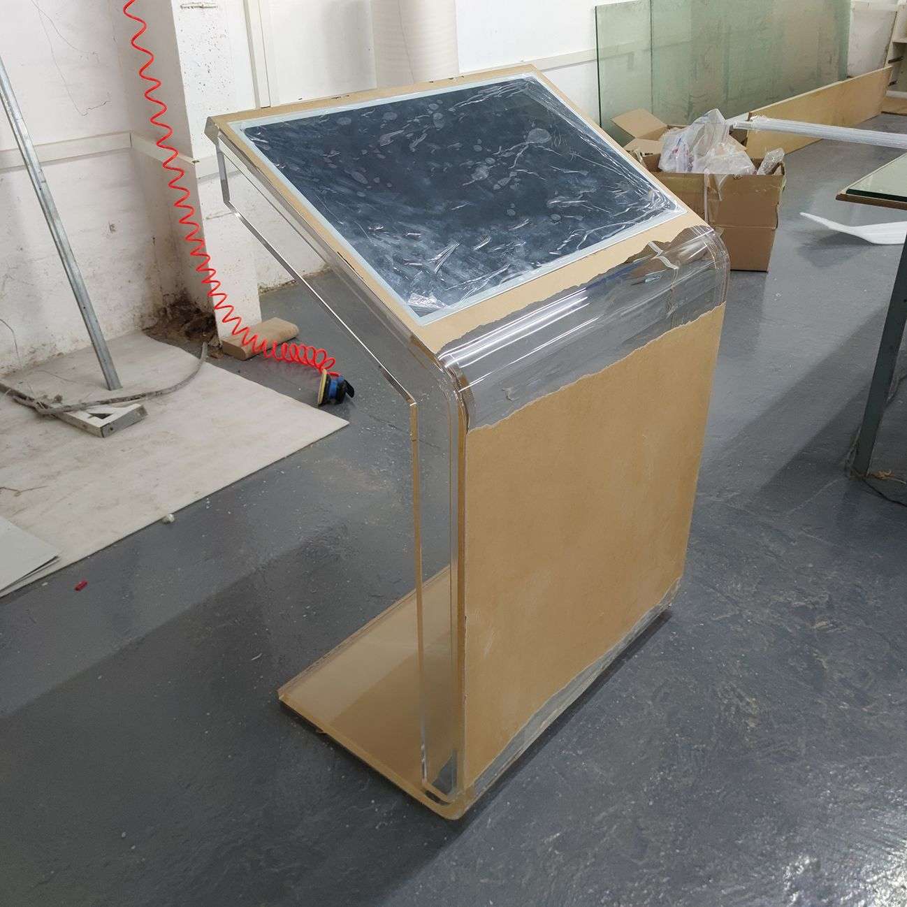 透明亚克力展示架热弯u型展架有机玻璃显示器展架博物馆展台