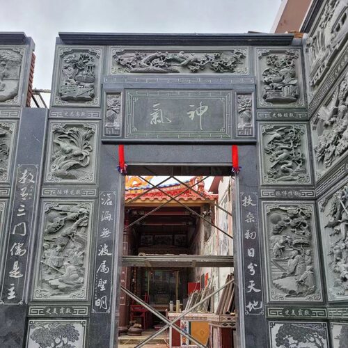 厂家直销石雕浮雕九龙壁 校园中式青石浮雕墙壁画 户外大型广场景