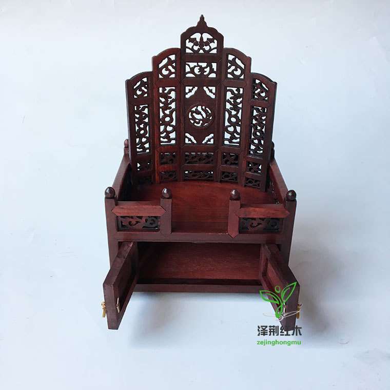 红实木雕工艺品中式仿古明清微缩微型家具模型红酸枝梳妆台小摆件