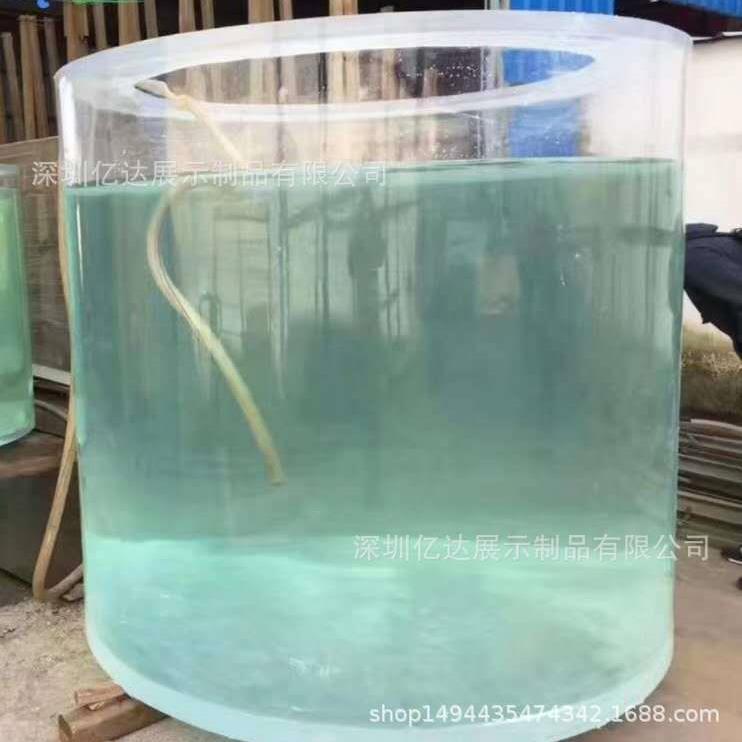 亚克力圆管折弯高透明大型圆管圆柱展示道具直径2米透明圆柱展柜