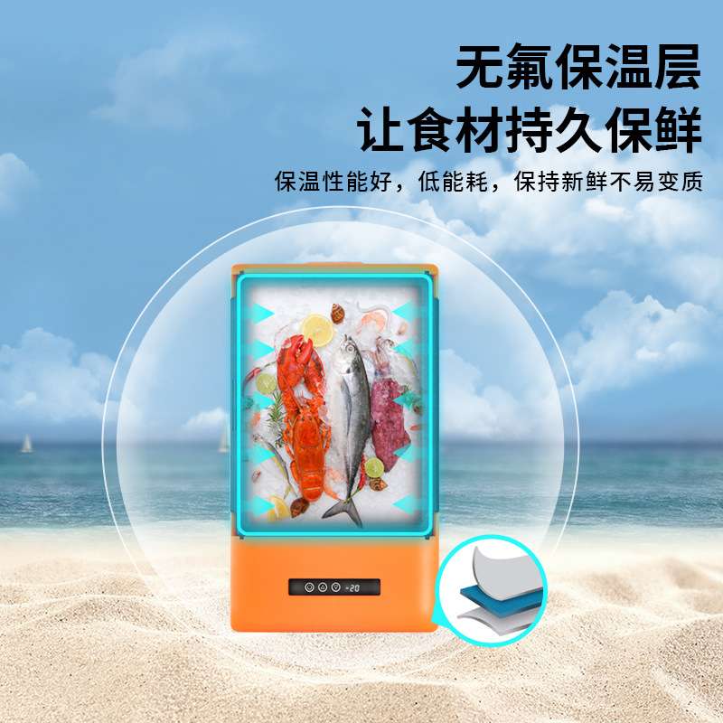 压缩机车载冰箱 20升车家两用小冰箱冷冻冷藏冰箱 户外冰箱