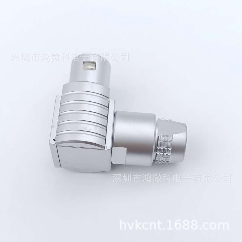 兼容原装LEMO航空插头S系列2S阴阳胶芯90度弯头FLA连接器源头工厂