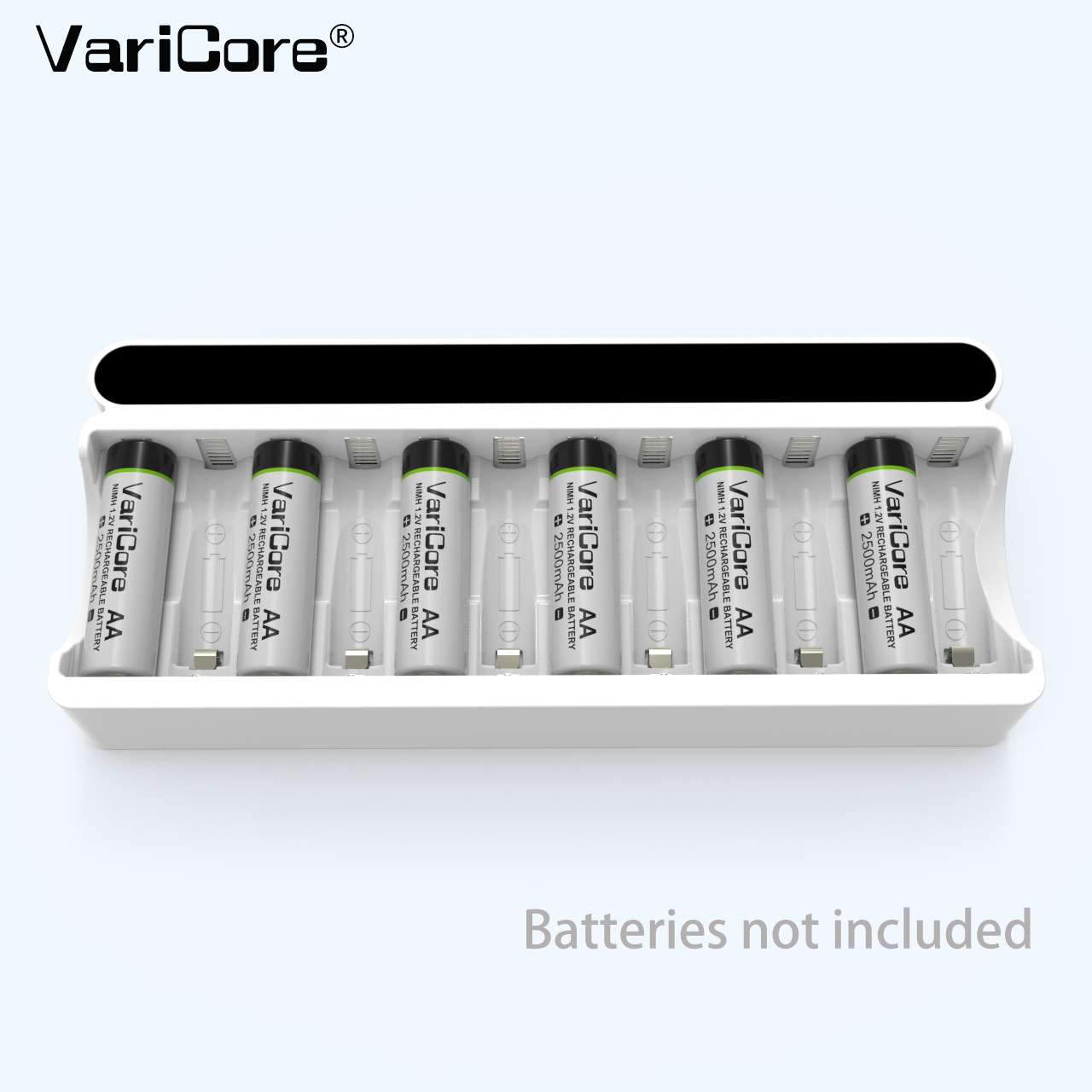 VariCore 12槽1.2V AA AAA5号7号镍氢电池充电器液晶智能快充