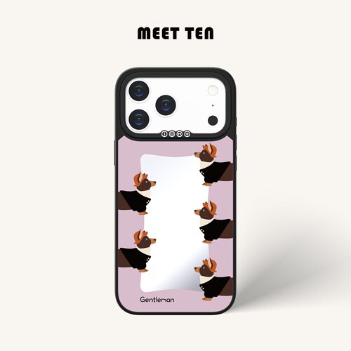 iPhone镜面防摔小狗可爱手机壳