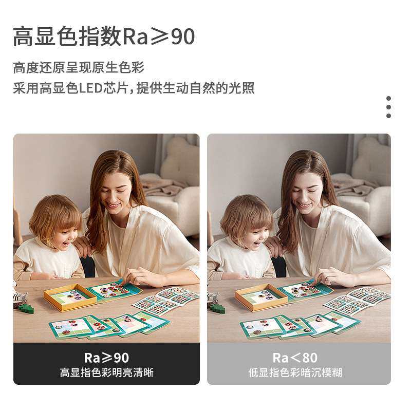 北欧卧室床头吊灯全光谱餐厅吧台高度可调吊线灯负离子带空气净化