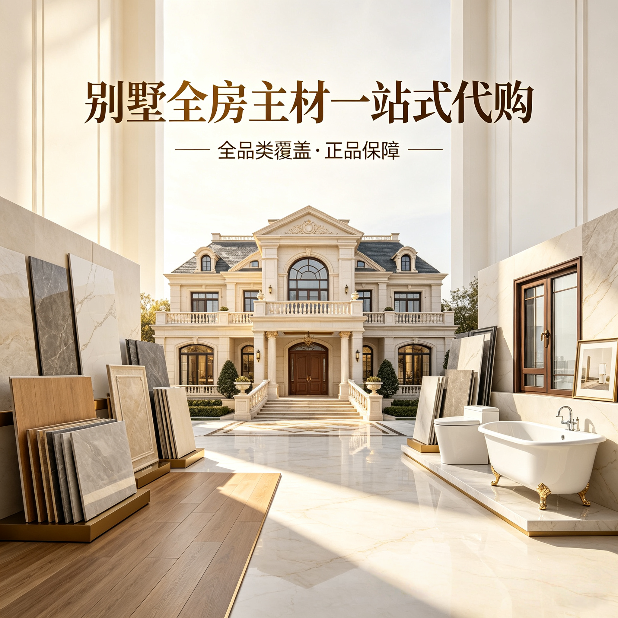 别墅装修全品类主材代购 高端建材采购 砍价避坑专业比价验收服务