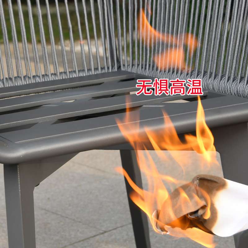 北欧风阳台小桌椅户外茶桌椅组合一桌两椅庭院藤椅三件套庭院休闲