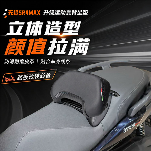 适用于无极SR4MAX坐垫后靠背腰靠背巡航护腰防水改装配件
