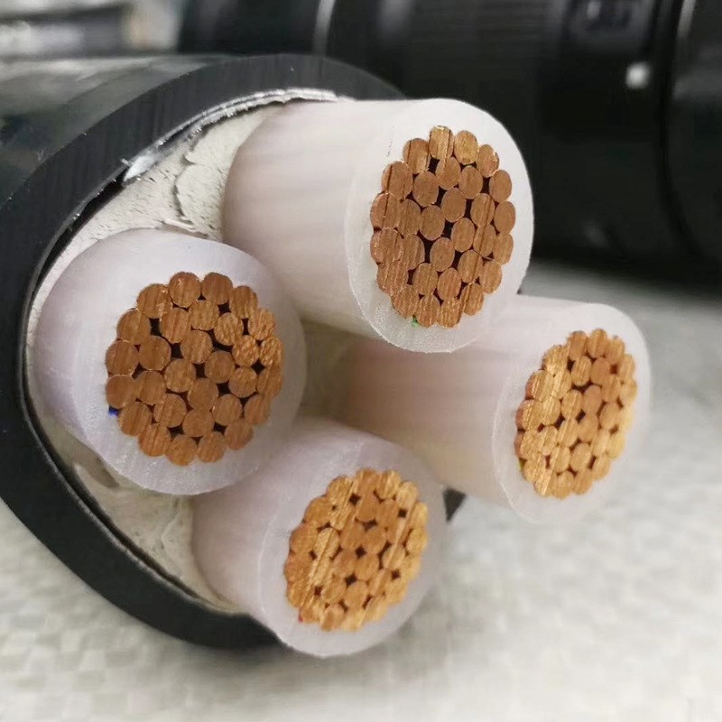 铜芯电缆YJV22电力电缆铠装铜芯中低压电线电缆绝缘多芯电缆