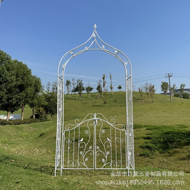 铁艺葡萄架铁线莲月季拱门花架爬藤架子拱形攀爬植物支架庭院户外
