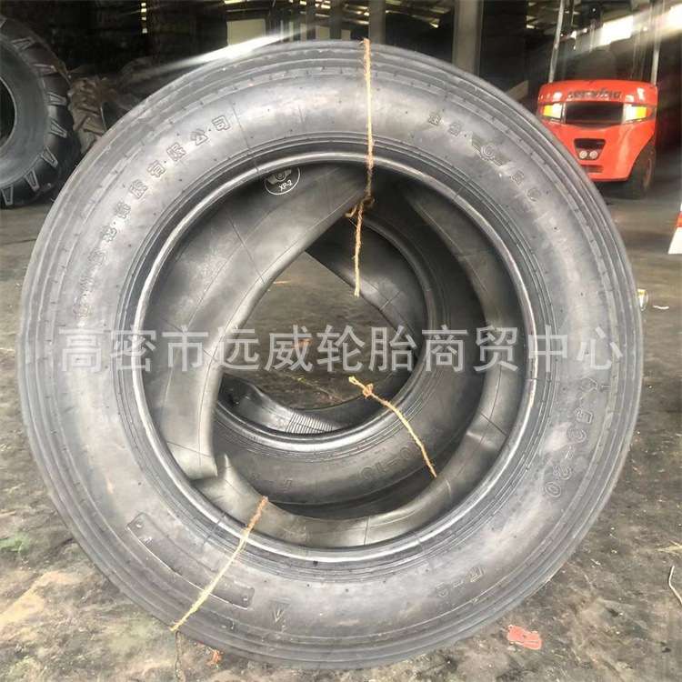 550-16拖拉机导向轮轮胎5.50-16两道沟花纹轮胎