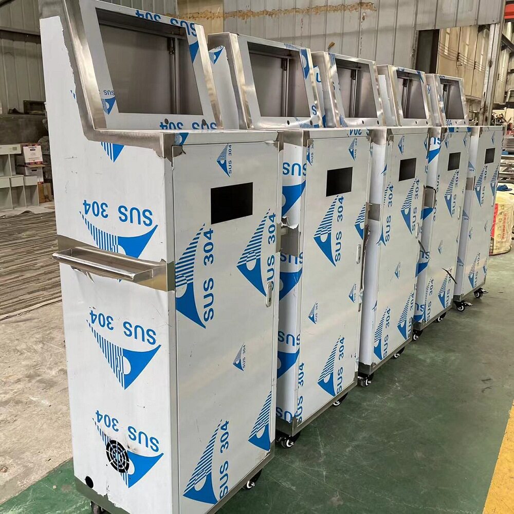 非标钣金加油站公共设施垃圾箱产品设计钣金加工