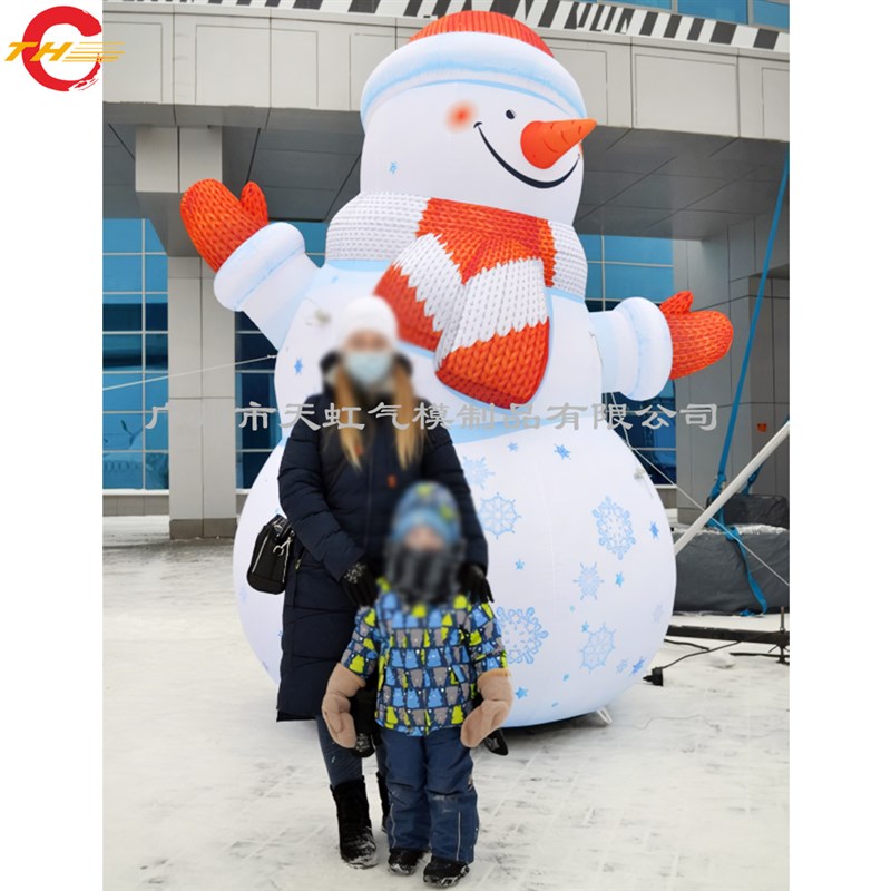 圣诞节中庭美陈装饰q活动模型 雪人充气气模场地布置道具