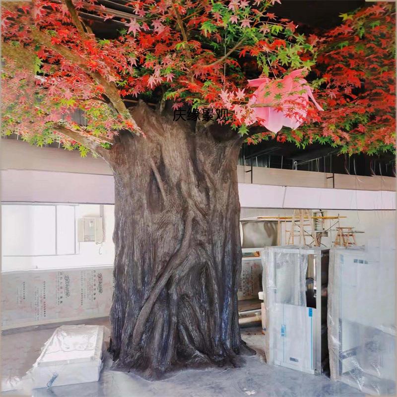 仿真包柱子枫树假枫树商场园林工程景观道具布景玻璃钢人造假树