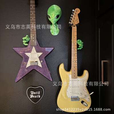 跨境新品绿色外星人创意摆件3D Alien墙壁艺术搞怪家居挂件装饰品
