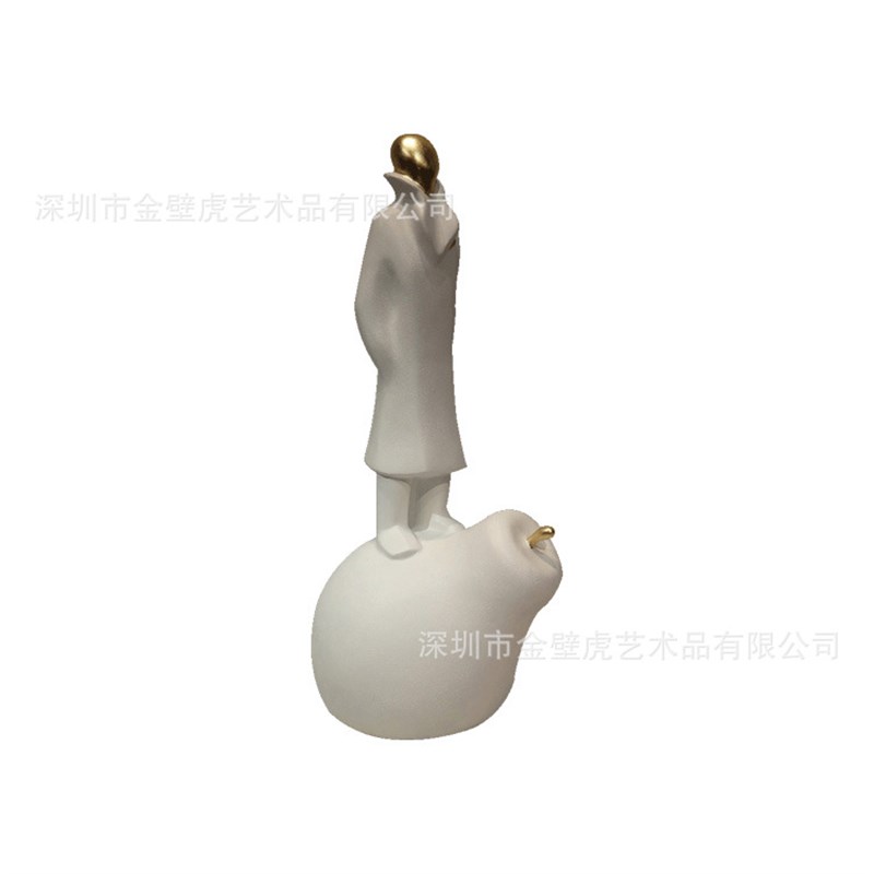 现代系列c树脂白色人物摆件艺术品 多款可选 样板房酒店售楼部雕