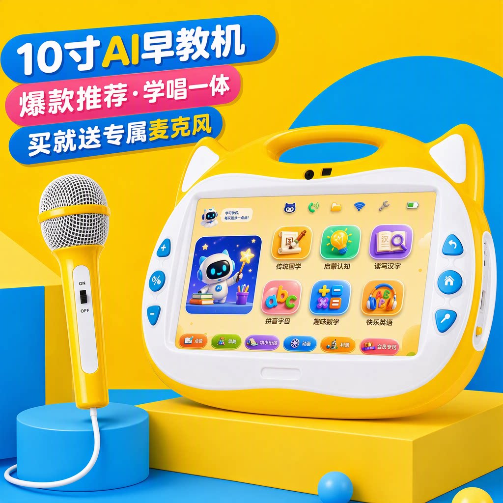 10寸儿童启蒙学习机智能AI对话早教机点读故事机早教益智玩具礼物