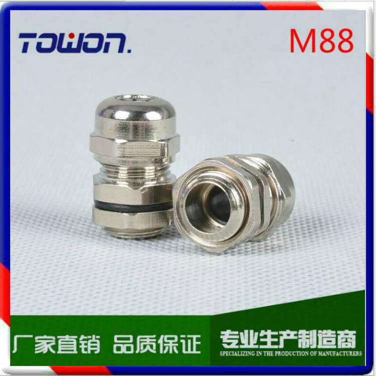 Cable gland M88*1.5铜镀镍 金属电缆防水接头葛兰头锁头厂家直销