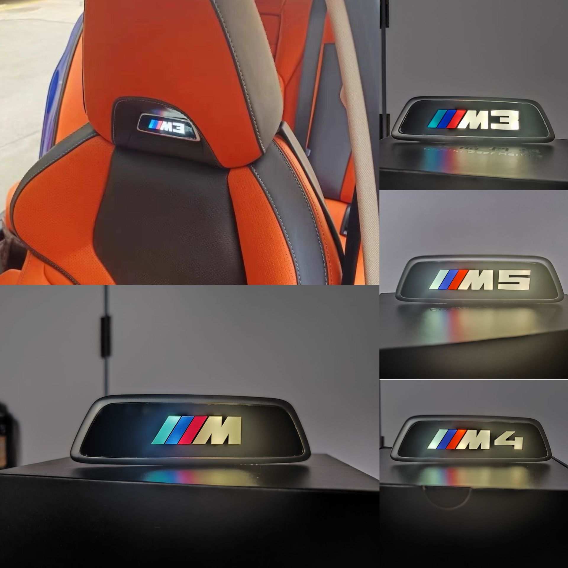 适用于宝马座椅发光灯标志M M3 M4 M5 X5M X6M X4M M8 G/F装饰灯