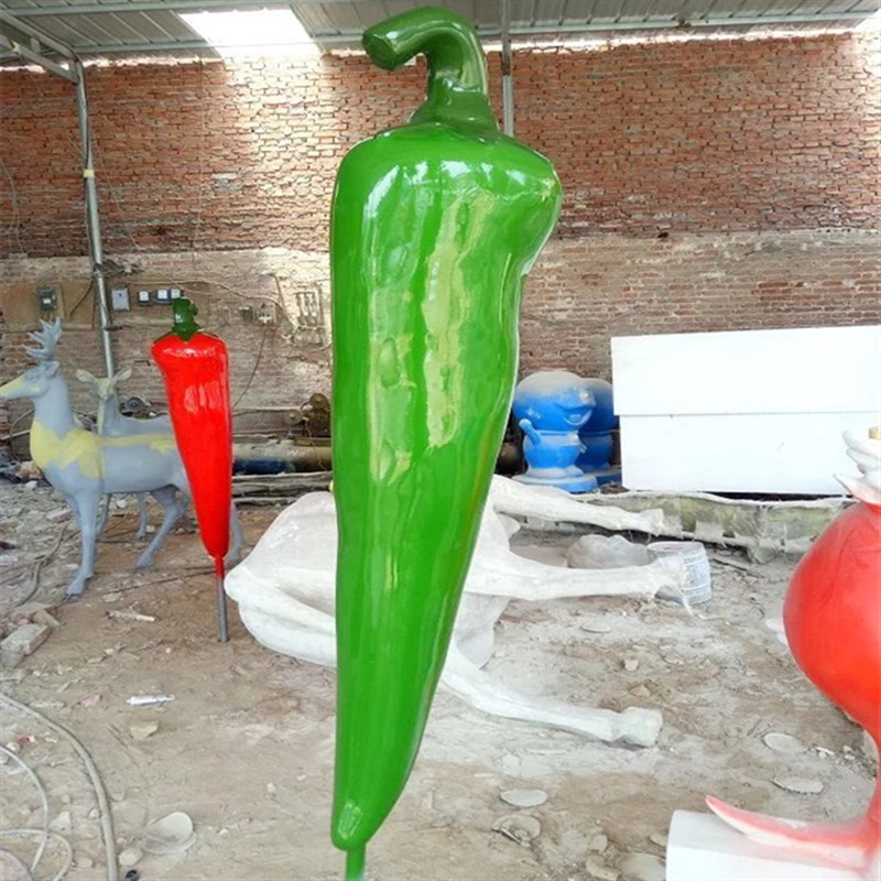 水果蔬菜摆件玻璃钢红辣椒青椒雕塑田园农家乐牧场果园装饰品雕塑