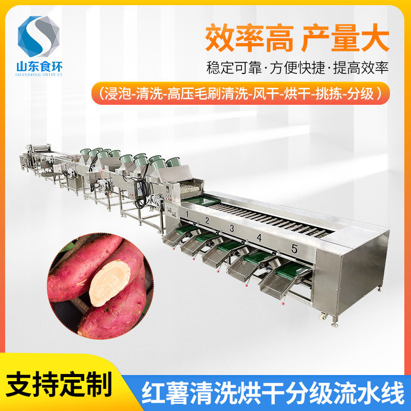 全自动果蔬称重清洗风干分级机