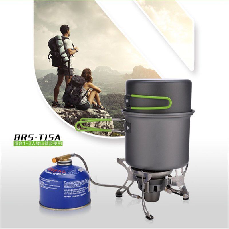 BRS-T15A防风炉套装高压瓷点火防风气炉野营套装野V餐炉具炊具套