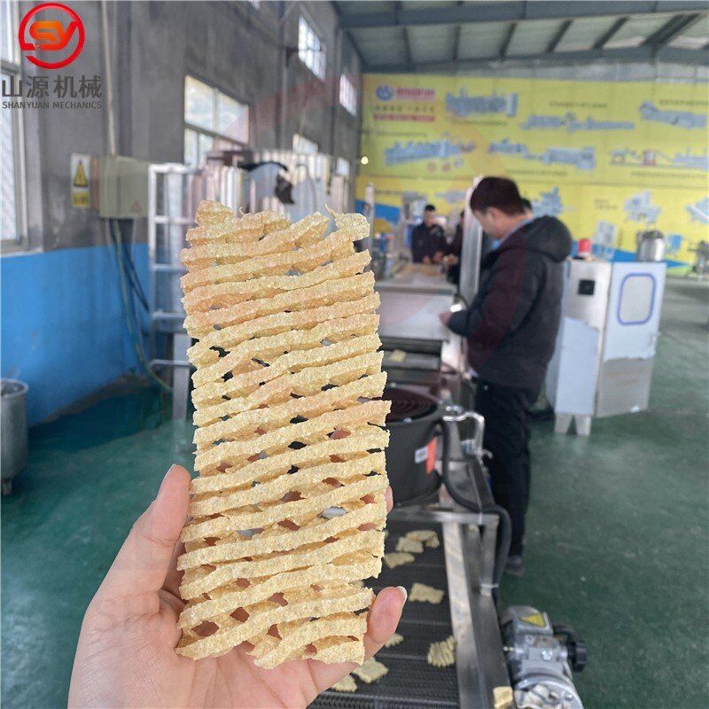 兰花干油炸机 全自动切花兰花干油炸设备 豆腐串油炸机器