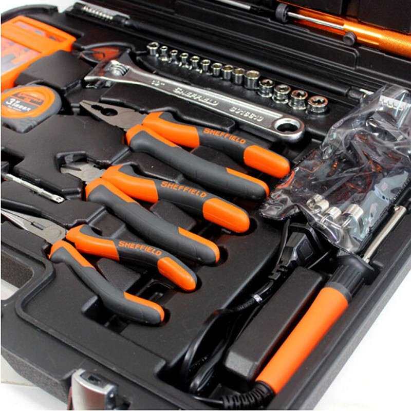 钢盾S033001 55件套电讯工具套装电讯组合工具电工工具万用表套装
