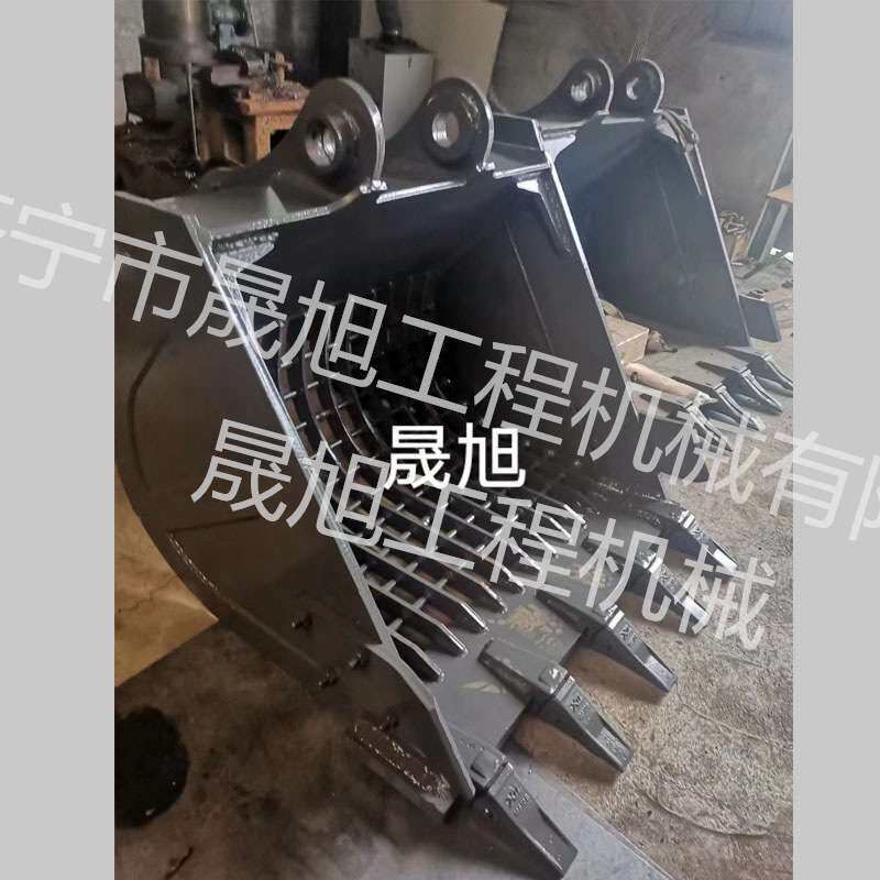 三一75挖机加装筛斗 1米宽筛分斗土石分离建筑垃圾捞水草功能齐全