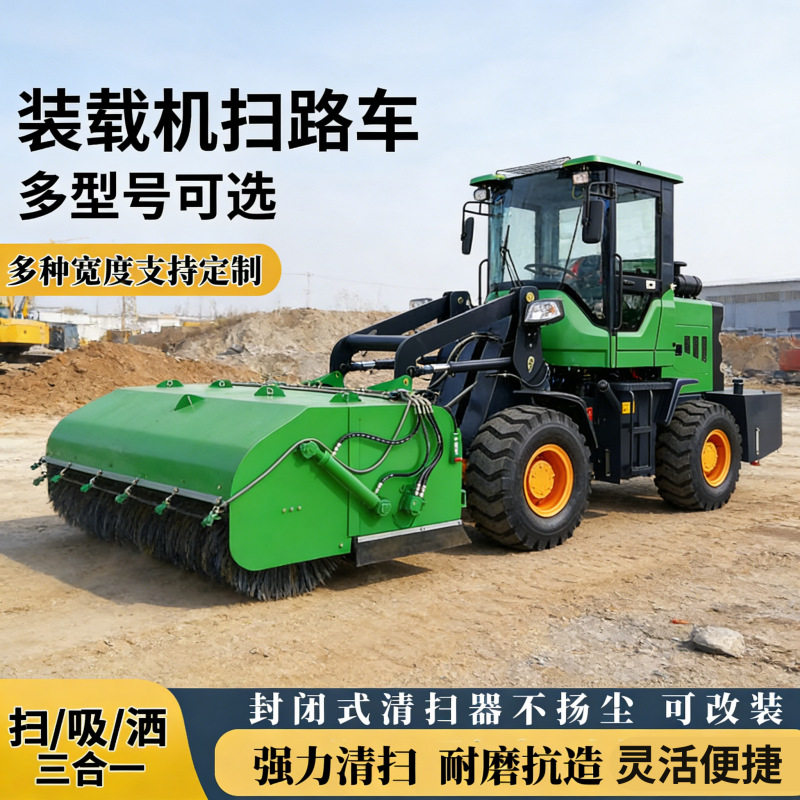 封闭式装载机改装路面扫地机
