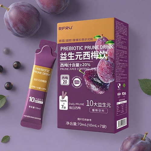 RFRU益生元西梅饮3盒装膳食纤维