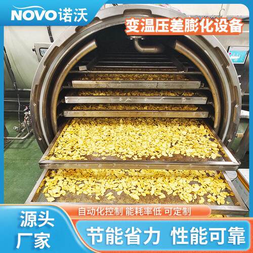 大型苹果脆片加工设备真空变温压差膨化果蔬闪蒸膨化机食品级